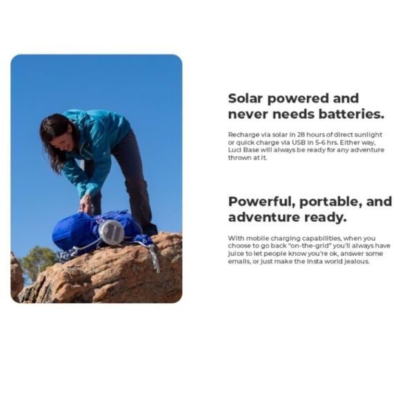 MPOWERD Luci Base: All-in-One Solar Inflatable Light + Phone Charger - Picture 11 of 17